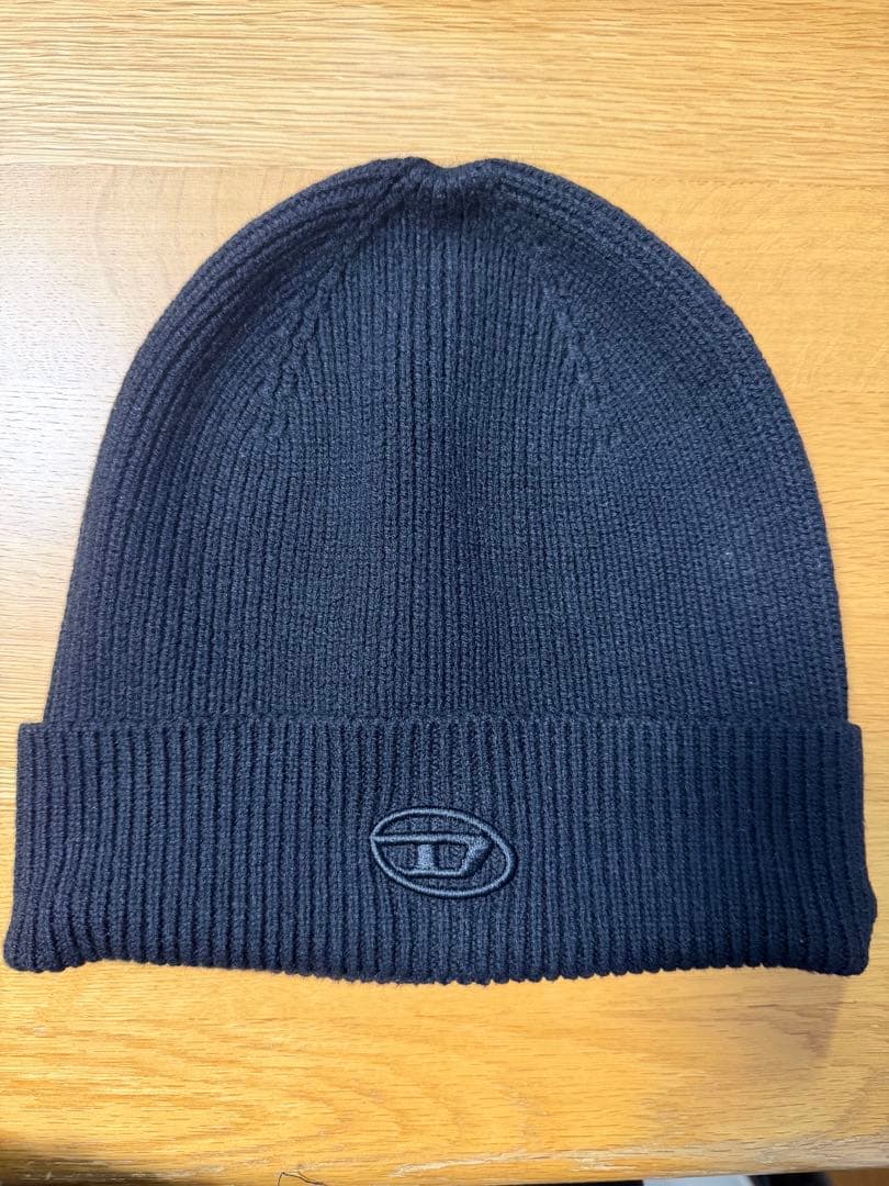 DIESEL ブラック ビーニー ニット帽 ディーゼル