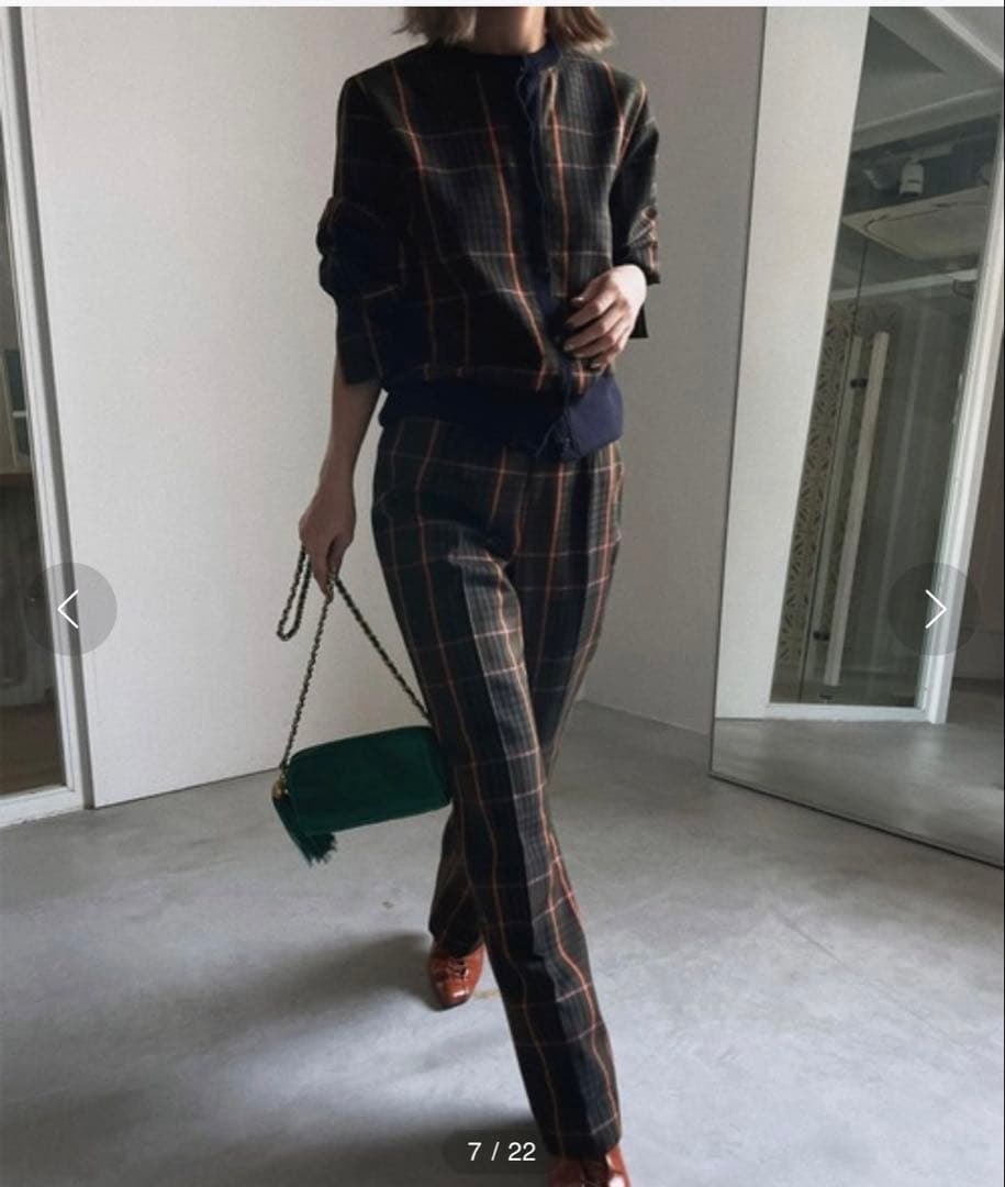【美品】AMERI CHEERFUL CHECK TOP チェック トップス