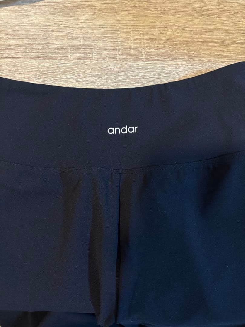 tyms　andar ブラック セミワイドレギンス XS