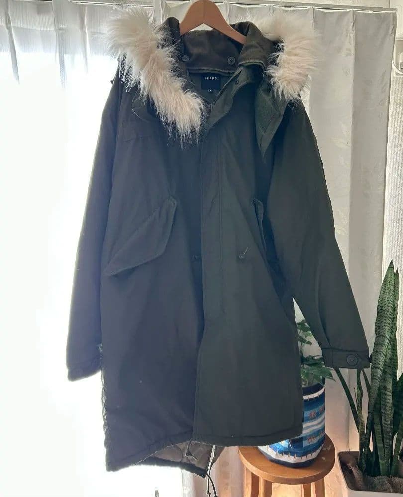 BEAMS M-65タイプモッズコート Mサイズ オリーブ