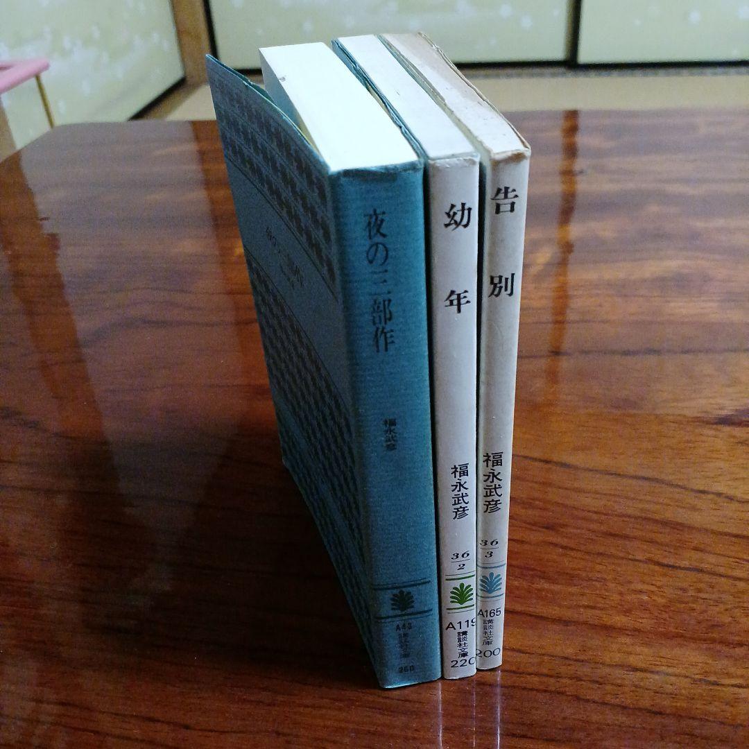 福永武彦講談社文庫3冊セットです。