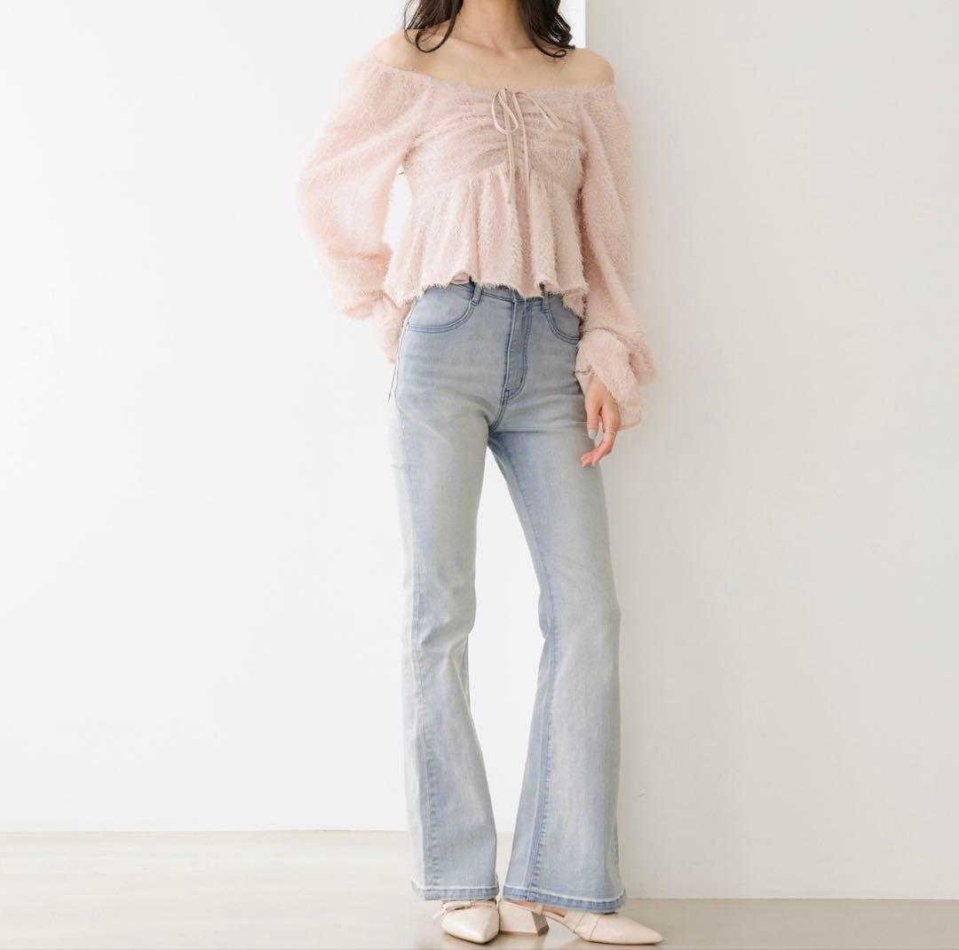 ヘザー 試着のみ 美品 HeatherISKOフレアデニムパンツ　575793
