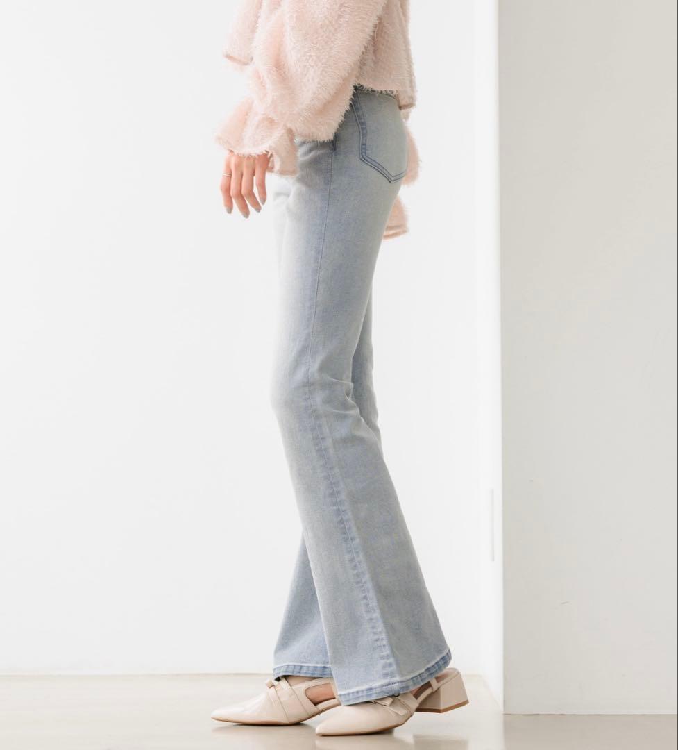 ヘザー 試着のみ 美品 HeatherISKOフレアデニムパンツ　575793