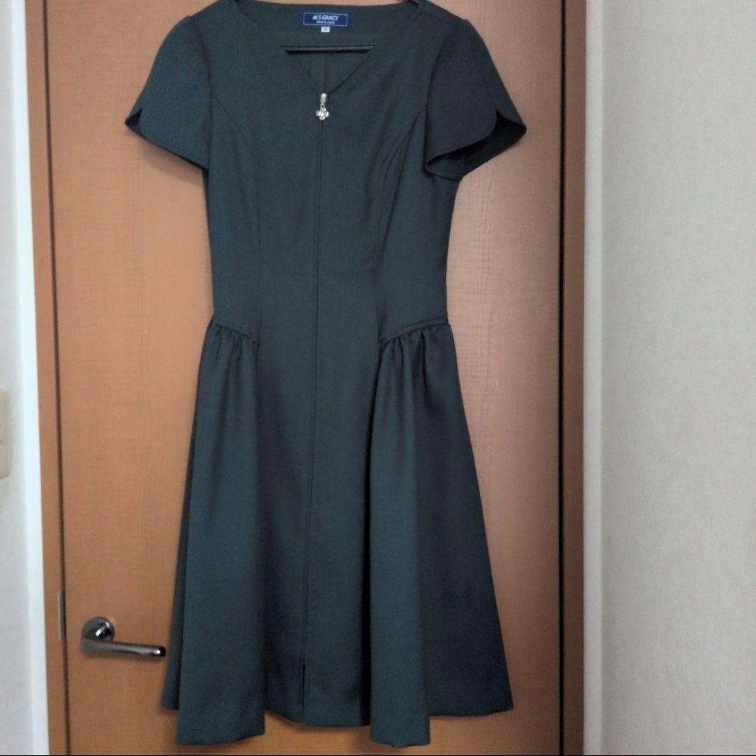 エムズグレイシー 美品 ジップワンピース ジャンパースカート カメリア