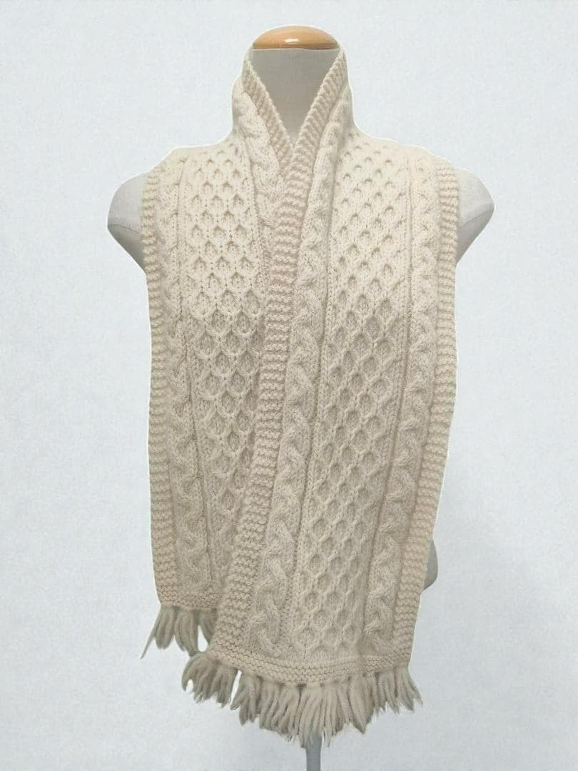 インバーアラン 22F Rib & Cable Scarf　ケーブルマフラー