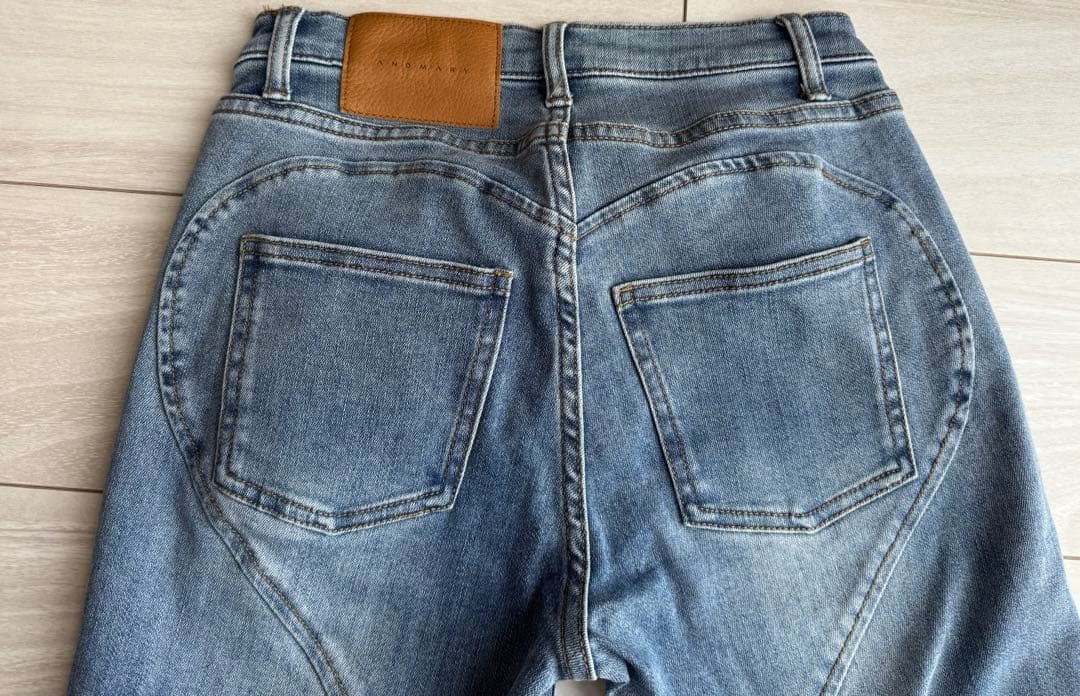 美品♡ANDMARY Heart hip flare denim Mサイズ