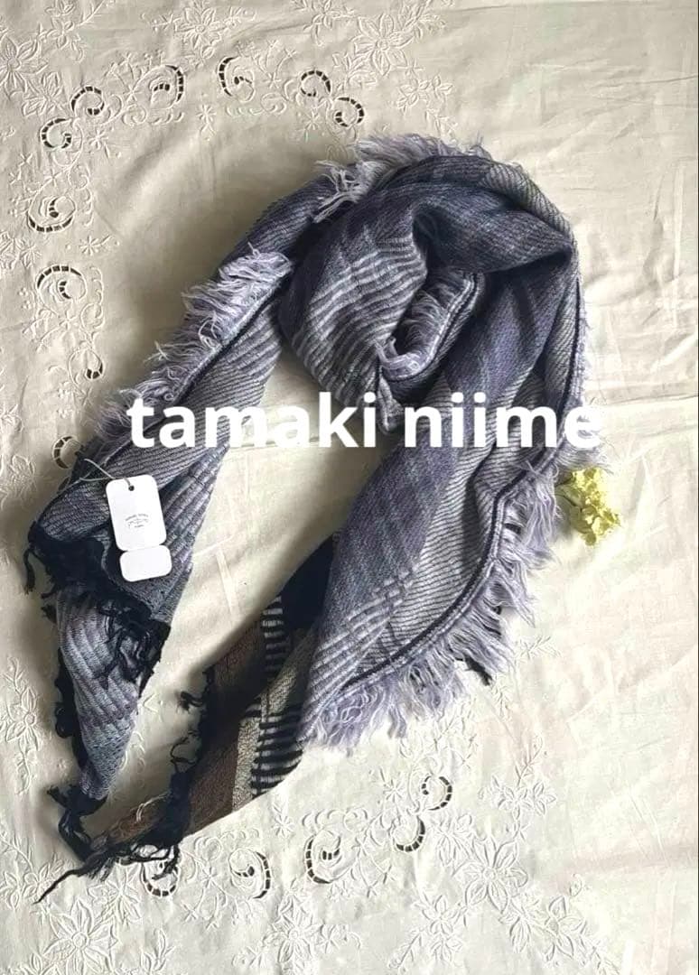 ꕤ新品ꕤtamaki niime JQ shawl MIDDLE②すみれ色系