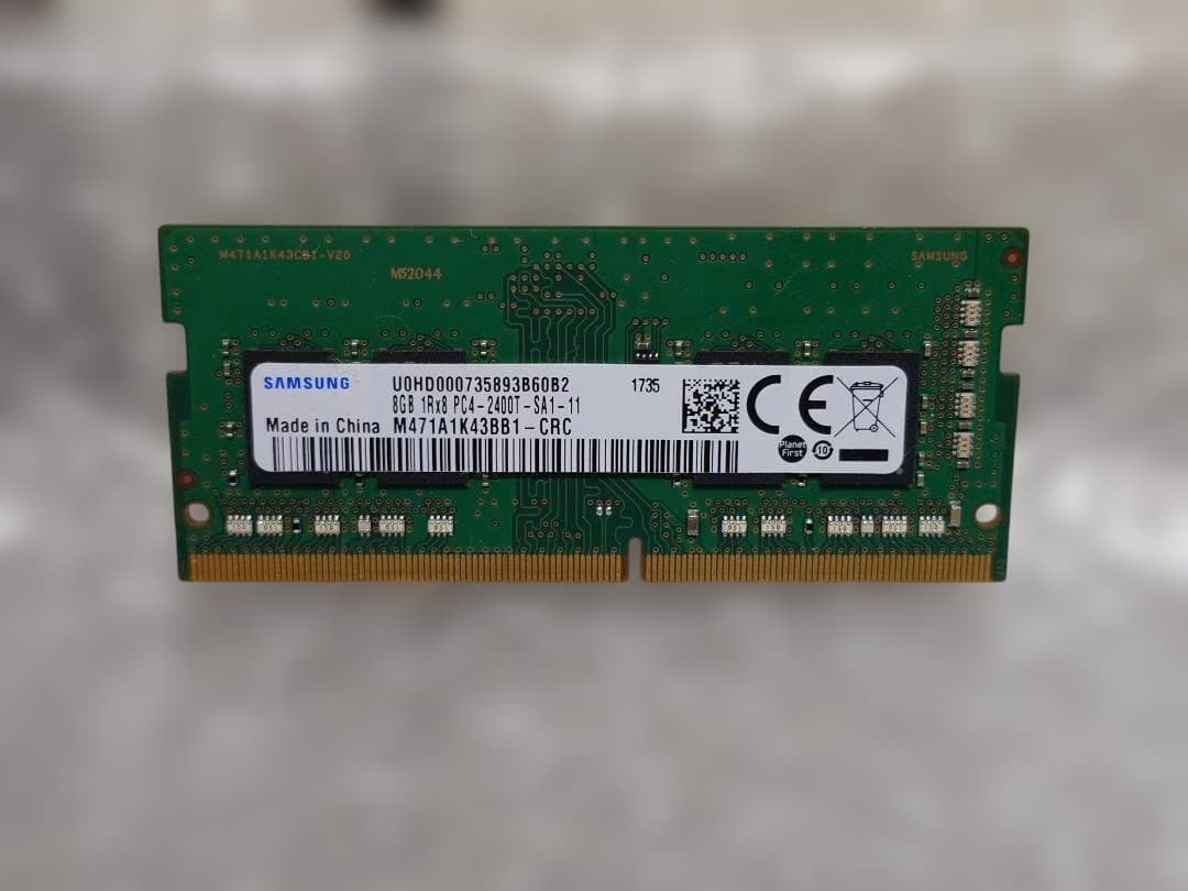 Samsung ノート用 DDR4 8GB X2枚 M471A1K43B38