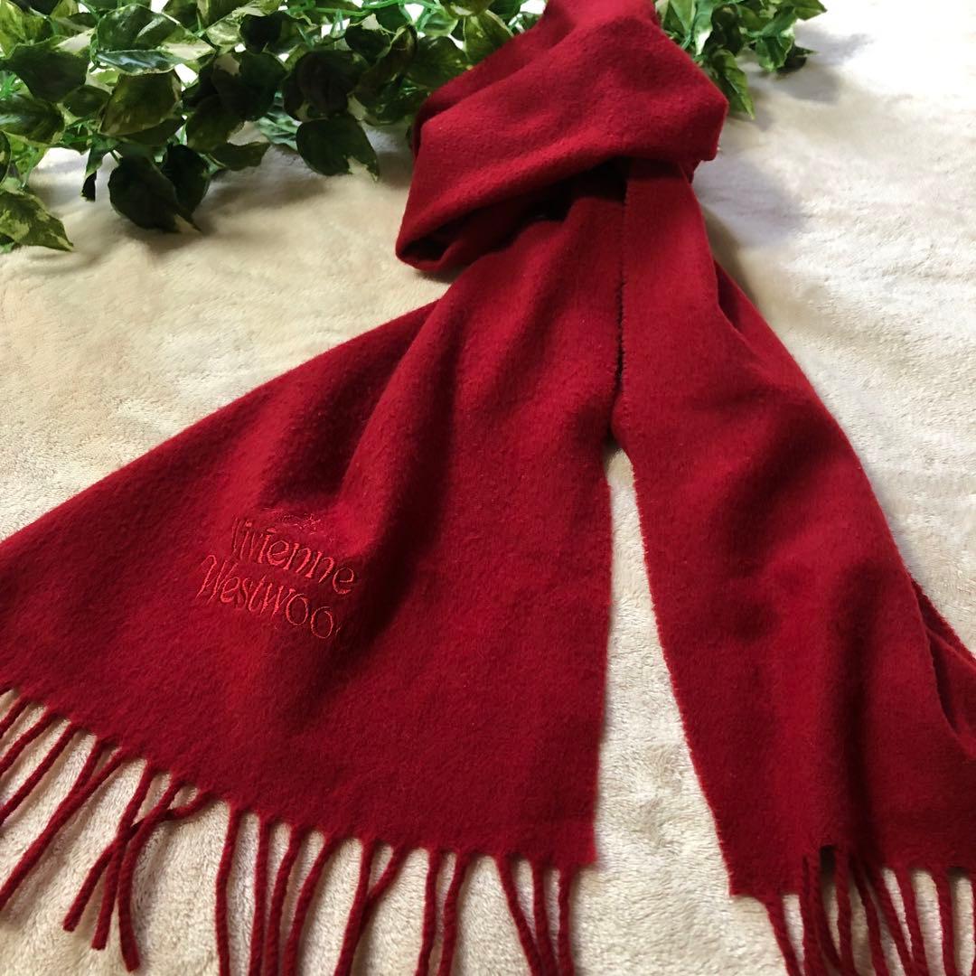 NICOLE　美品♡ ヴィヴィアンウエストウッド　マフラー　ウール　レッド
