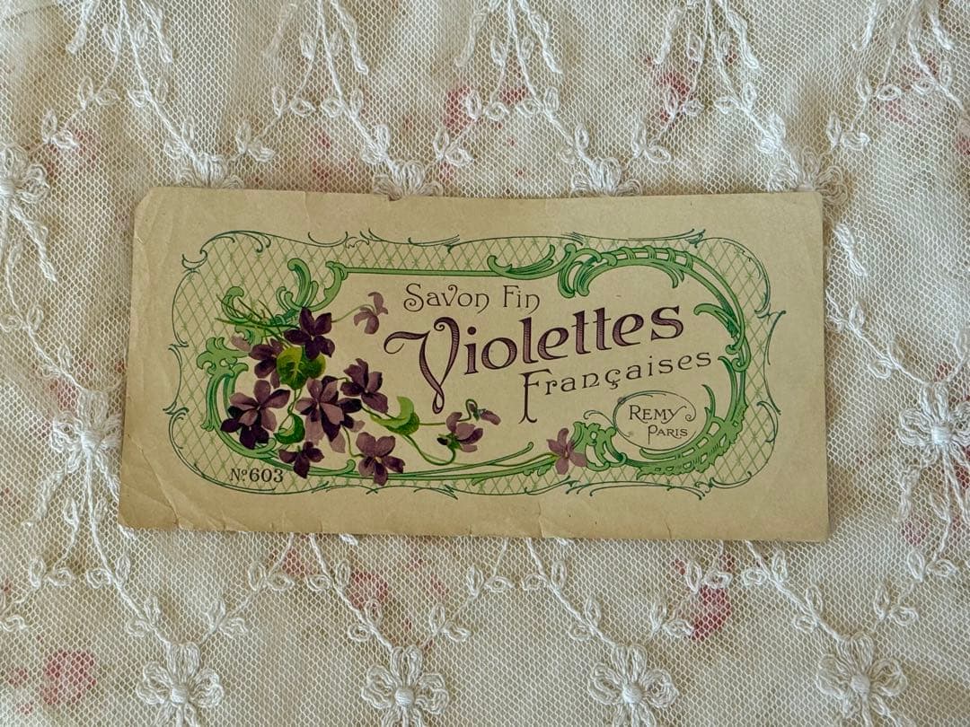フランス　アンティーク　サボンラベルセットSavon ＊Violettes ＊