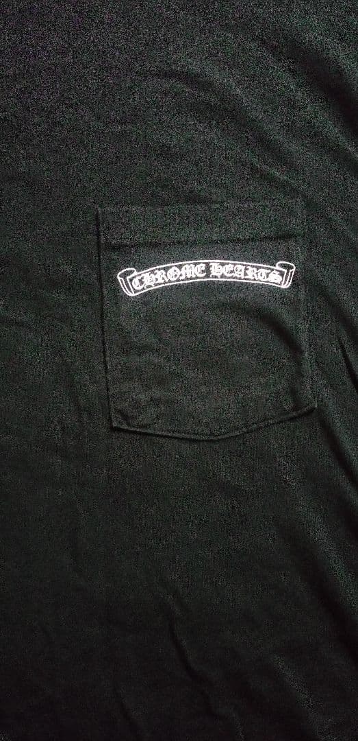CHROME HEARTS 黒 Tシャツ 胸ポケ バックプリント