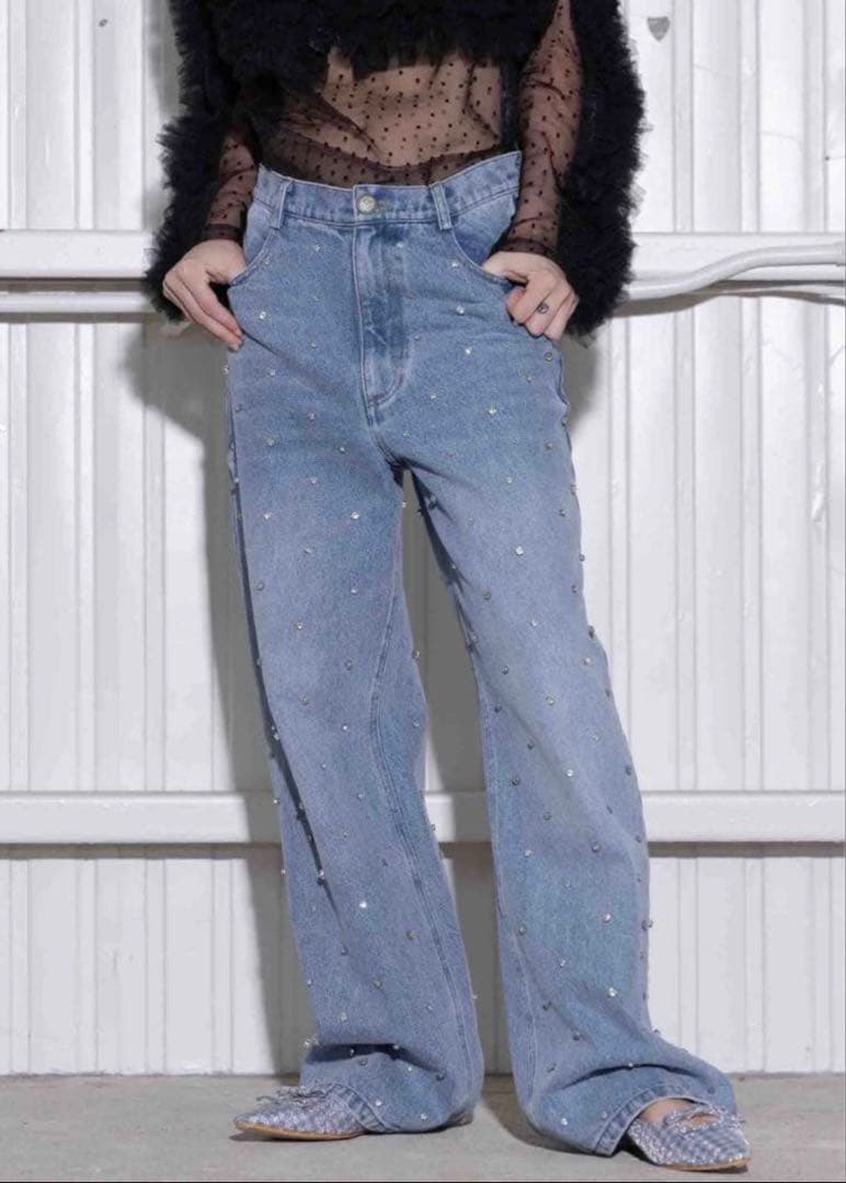Bibiy JEWEL DENIM ビジューデニム　S