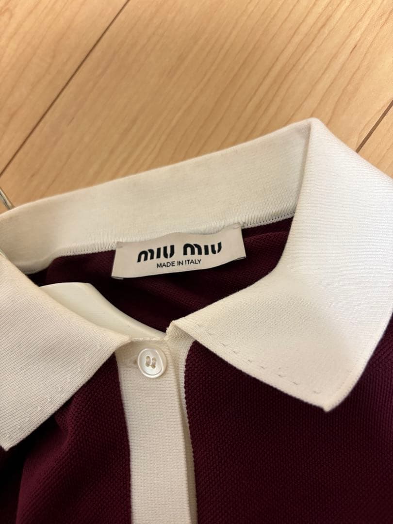 miumiu ポロシャツ　ボルドー