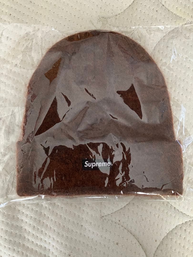 シュプリーム Mohair Beanie darkbrown 24fw
