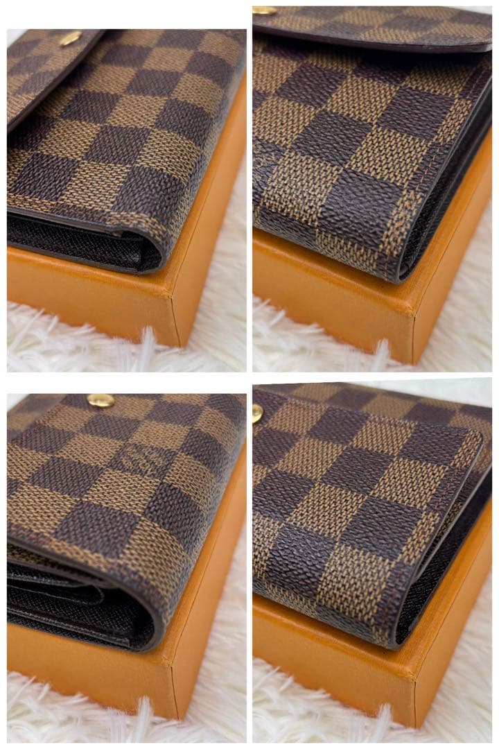 美品✨️ルイヴィトン　ダミエ　ポルトトレゾール　エテュイパピエ　三つ折り財布