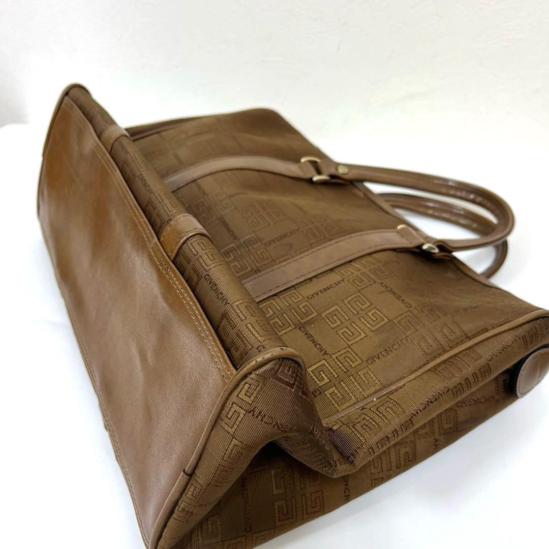 【正規品】ジバンシィ ナイロン×レザー ボストンバッグ ブラウン