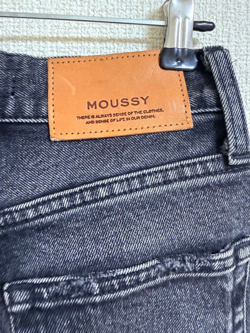 MOUSSY MVS BLACK FRARE ブラック24inch フレアデニム