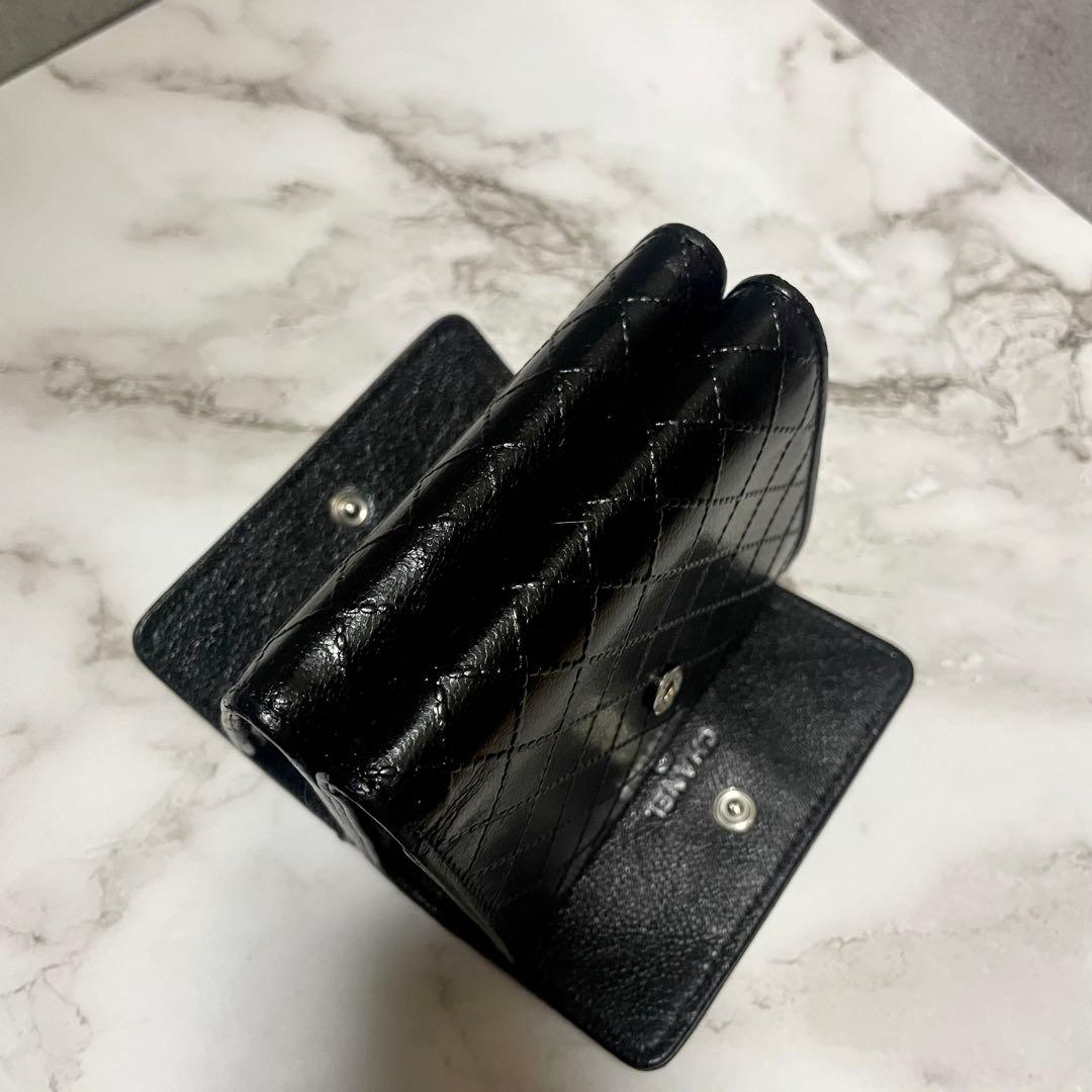 良品 CHANEL ココマーク 三つ折り財布