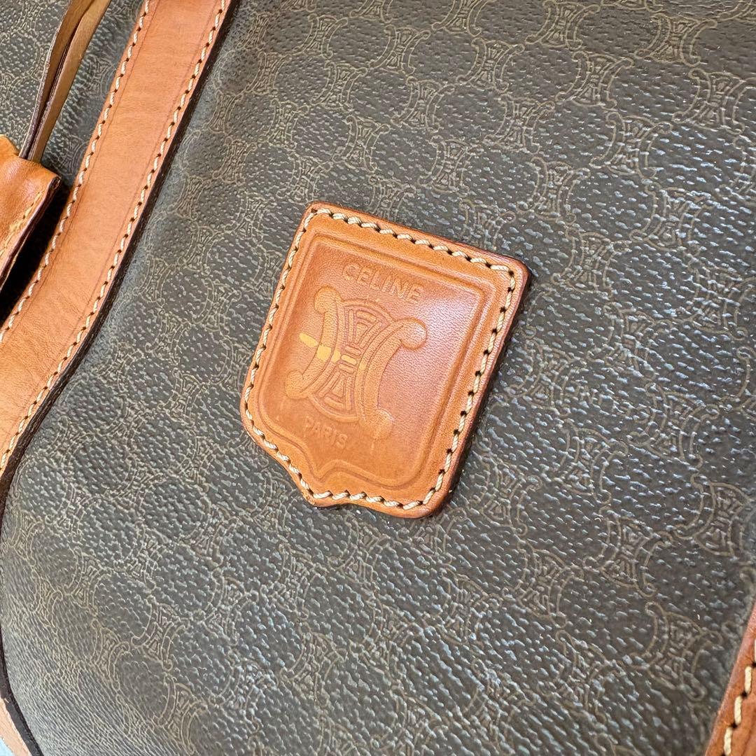 CELINE セリーヌ　マカダム　トリオンフ　ボストンバッグ　カデナ　男女兼用