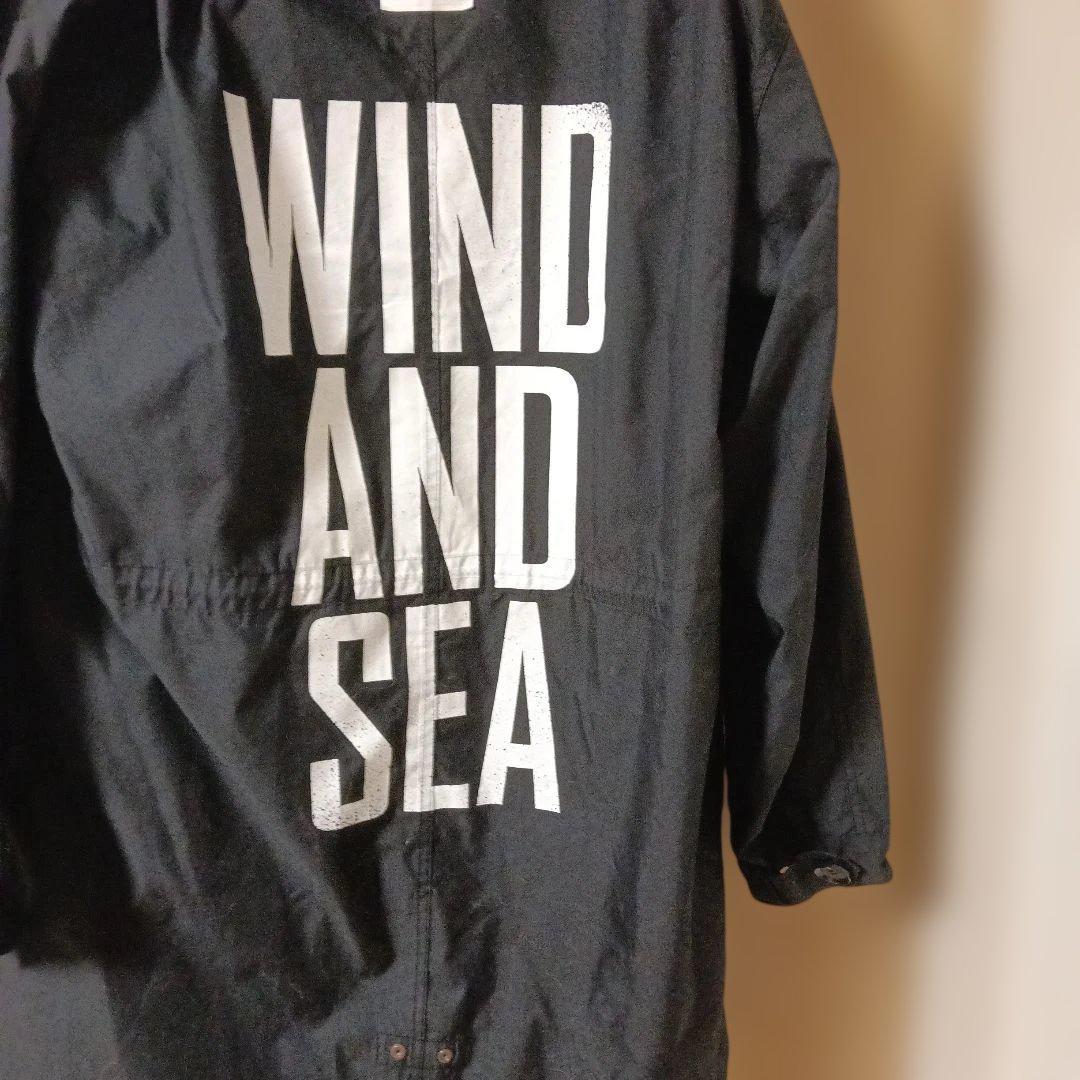 WINDANDSEA ブラック ミリタリー モッズコート S