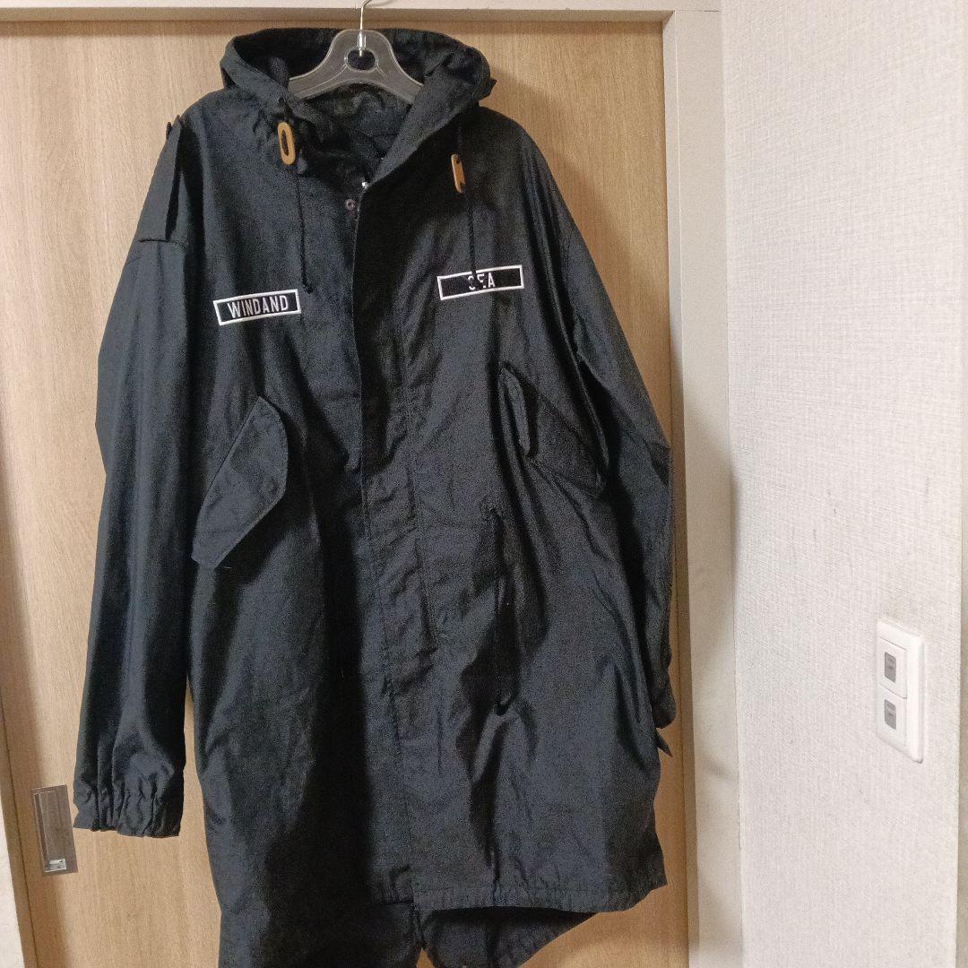 WINDANDSEA ブラック ミリタリー モッズコート S