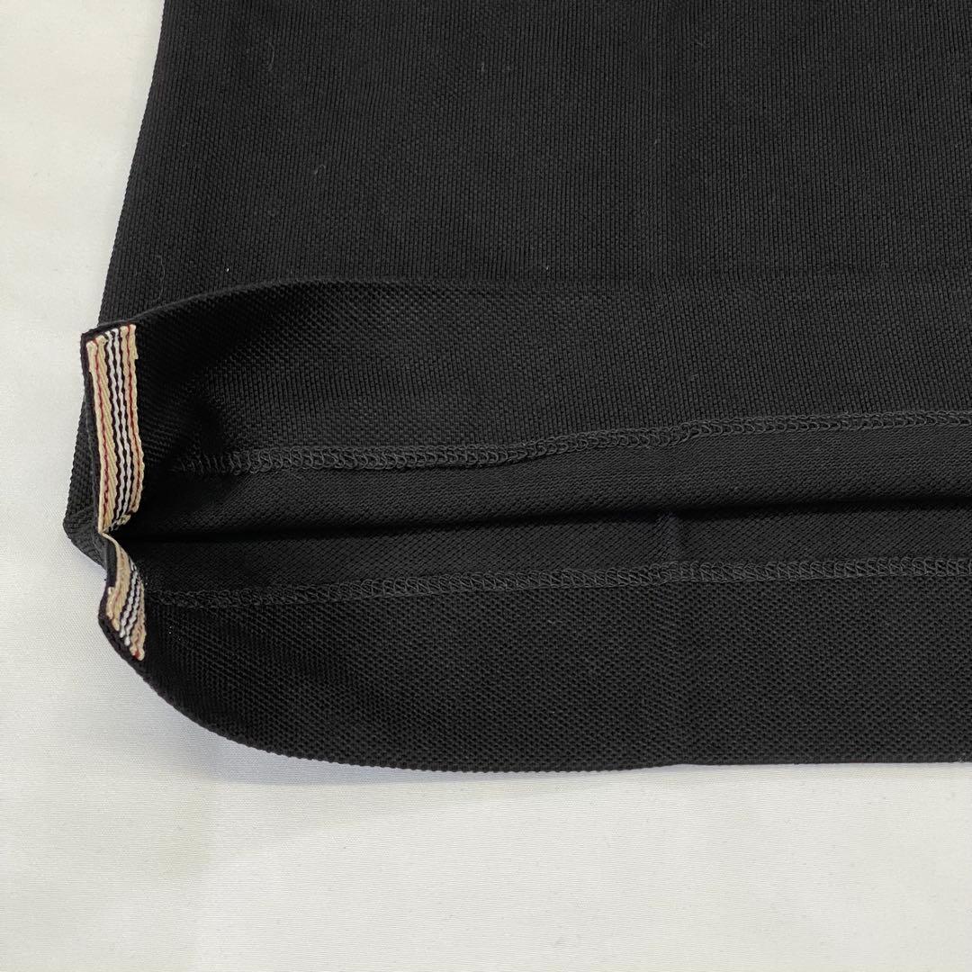 新品 未使用タグ付き バーバリー ロンドン ポロシャツ 黒 ノバチェック