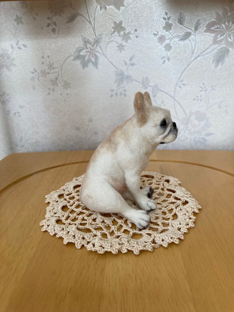 羊毛フェルト　ハンドメイド　フレンチブルドッグ
