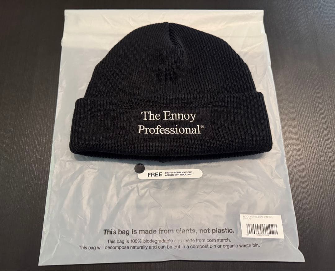 帽子 THE ENNOY PROFESSIONAL KNIT CAP (BLACK)