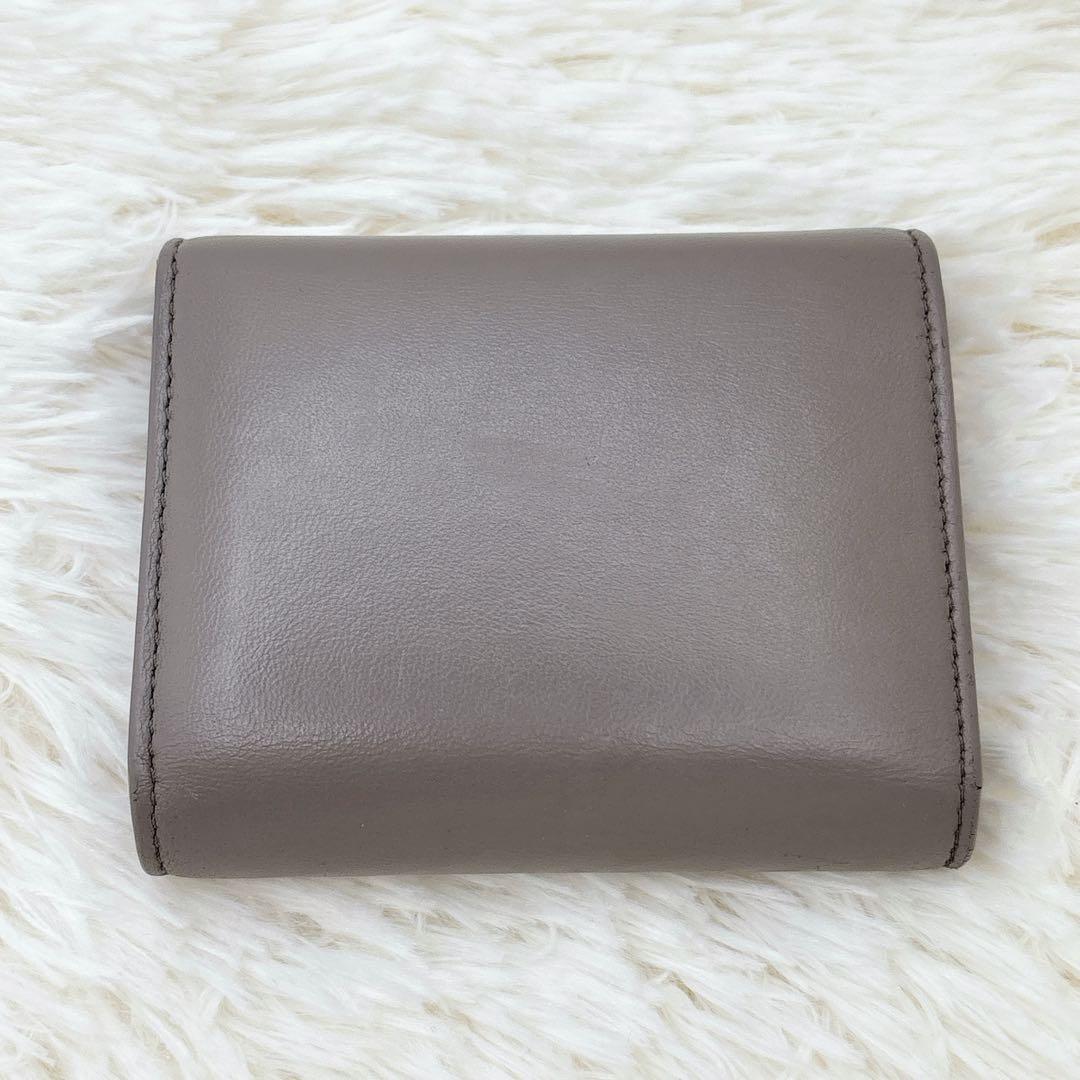 極美品✨セリーヌ トリオンフ スモールフラップウォレット 三つ折り グレージュ
