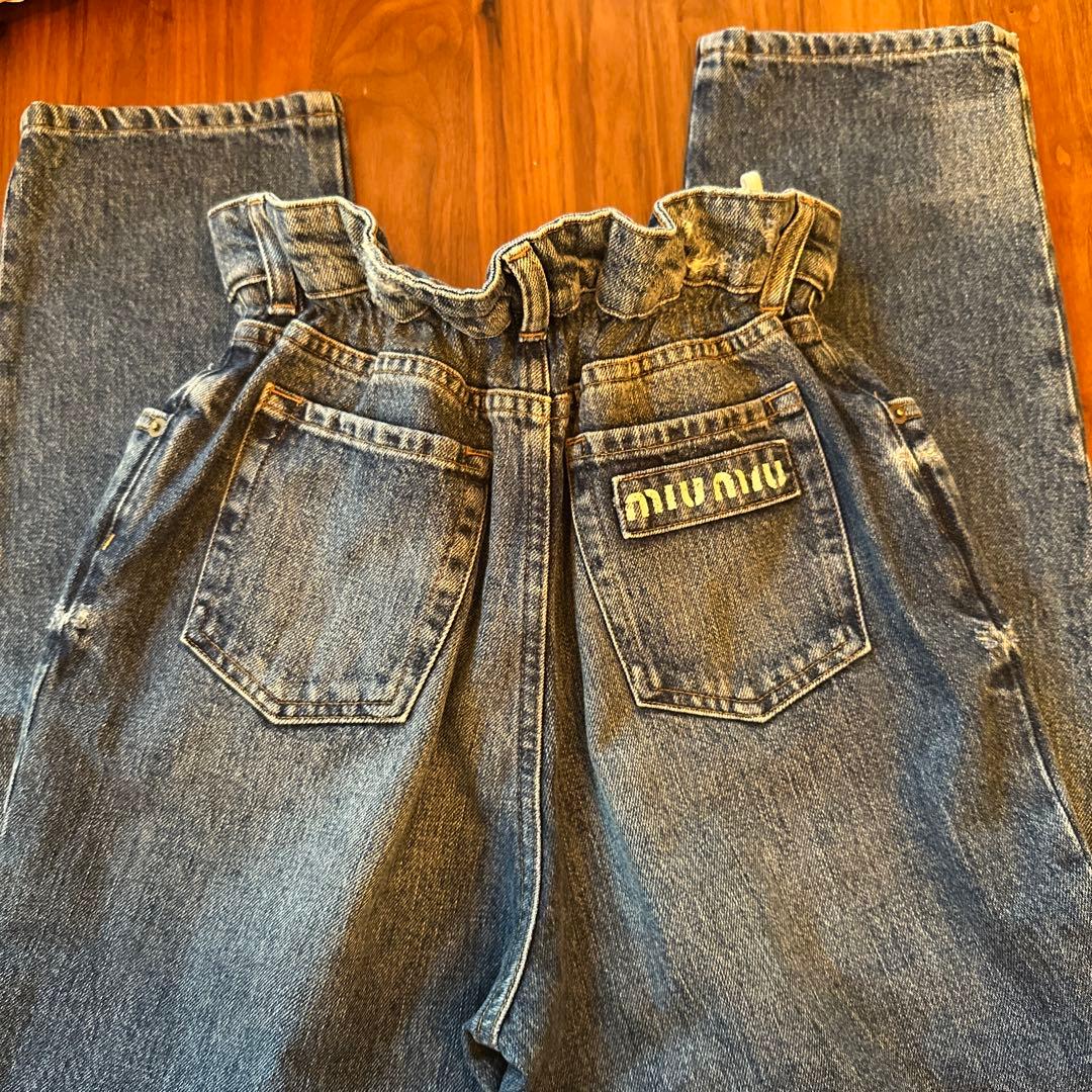 miu miu デニムハイウエストパンツ　未使用品　26