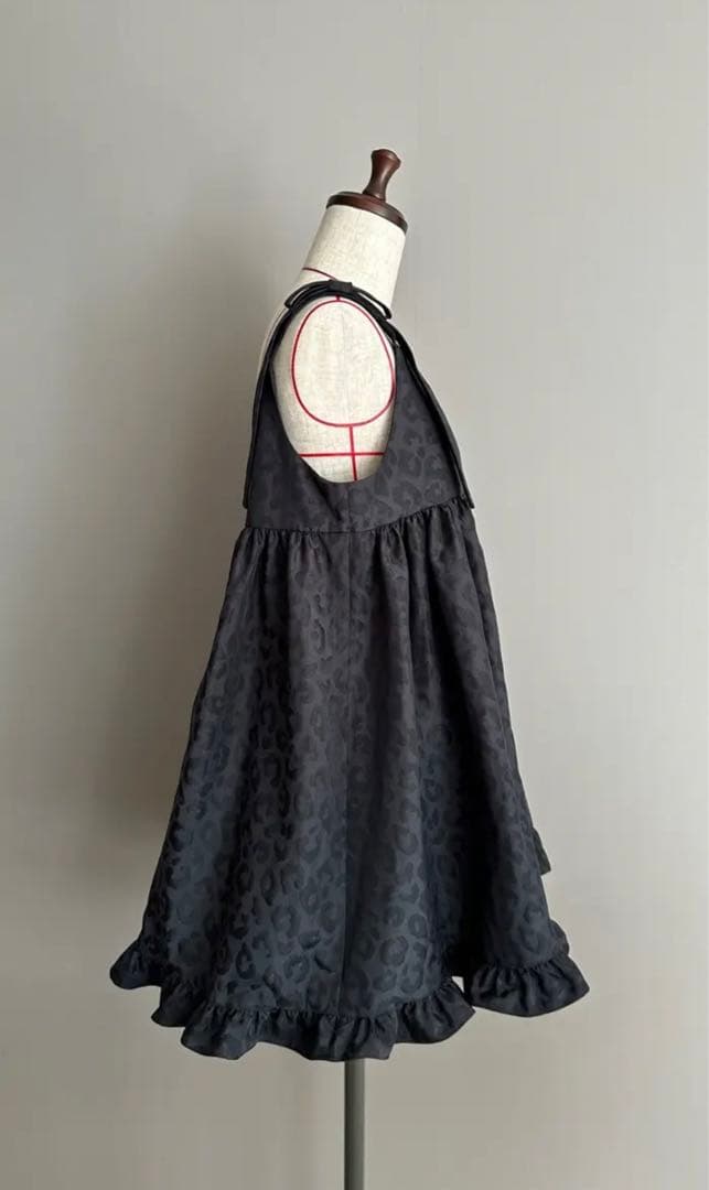 美品！YOIHI ヒョウ柄リボンキャミソール ブラック