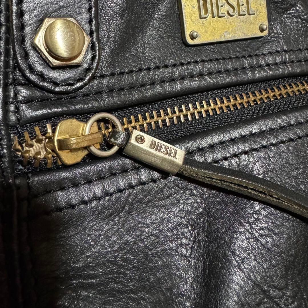 DIESEL 00s~ archive ボストン トート バッグ レザー Y2K