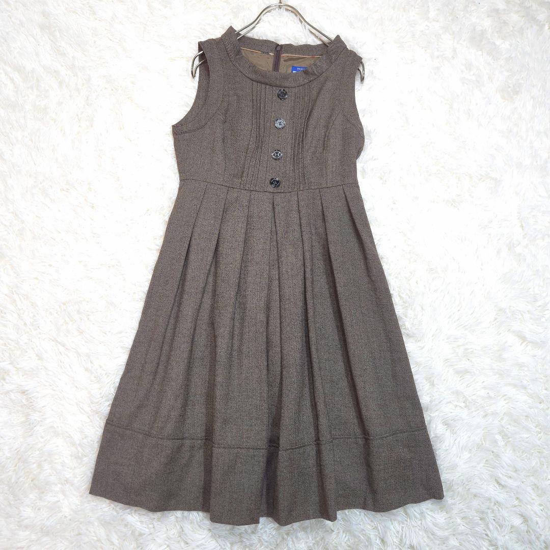 BURBERRY バーバリー 38 M ワンピース ウール アンゴラ フレア