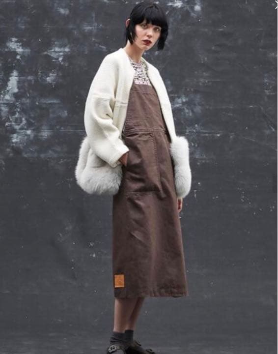 drawer ドゥロワー フォックス ファー カシミア ニット コート 新品
