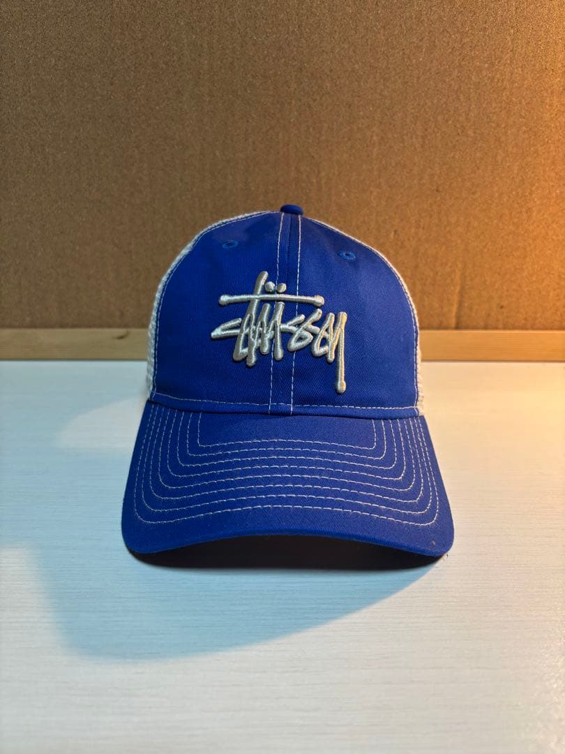 Stussy New era 9twenty Basic trucker ブルー
