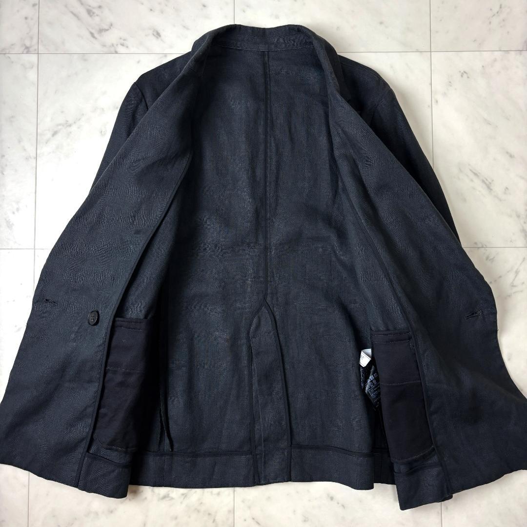24SS スローブイエナ F テレデランダブルジャケット 黒 リネン IENA