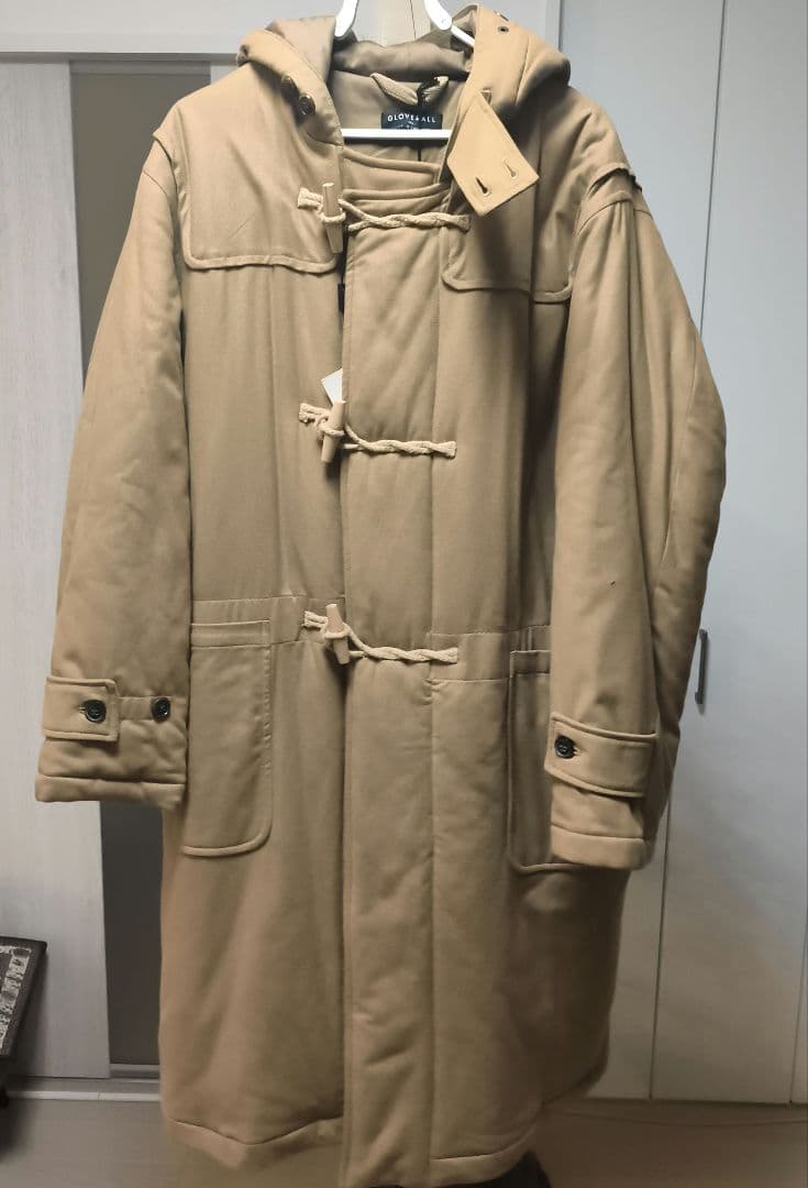 【新品】定価6.2万円 GLOVERALL パデッドダッフルコート キャメル S