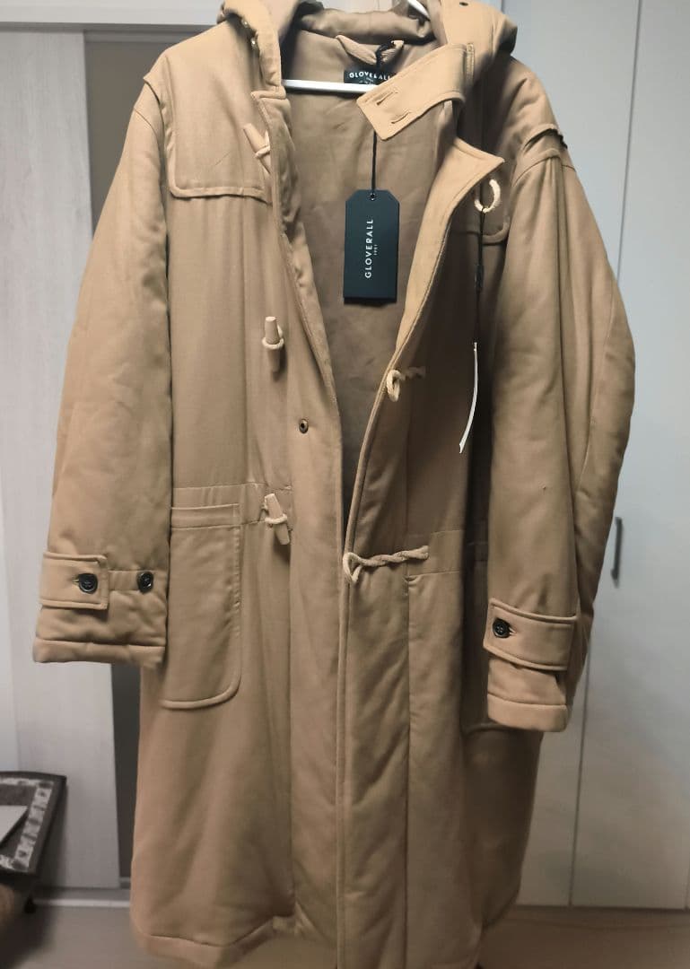 【新品】定価6.2万円 GLOVERALL パデッドダッフルコート キャメル S
