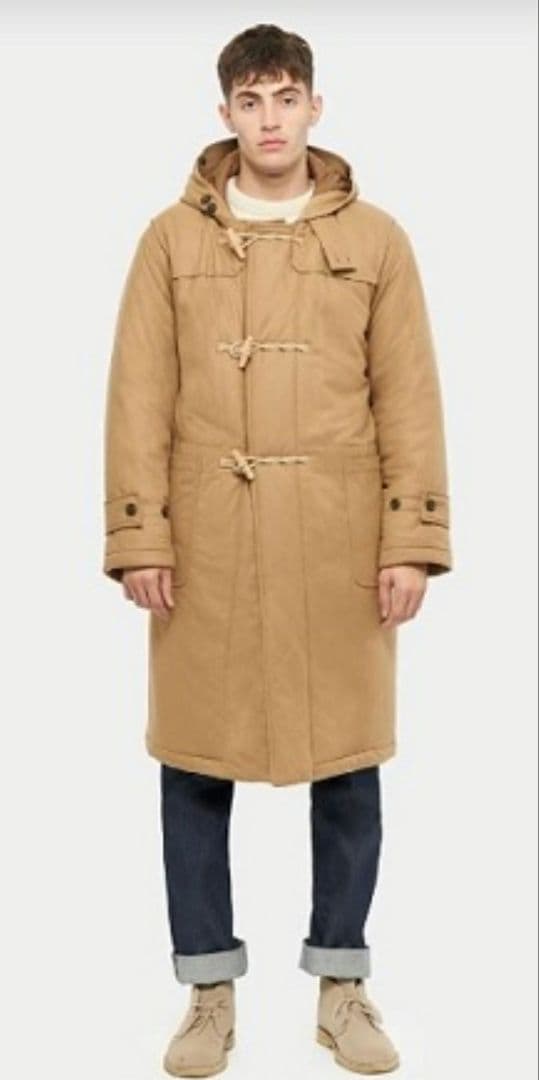 【新品】定価6.2万円 GLOVERALL パデッドダッフルコート キャメル S