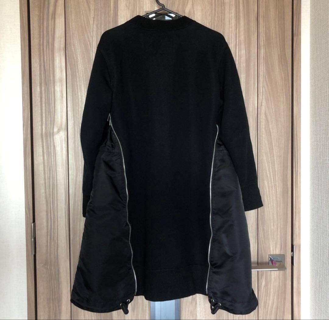 最終価格 サカイ Sacai ワンピース 人気 ma-1 黒 ドッキング