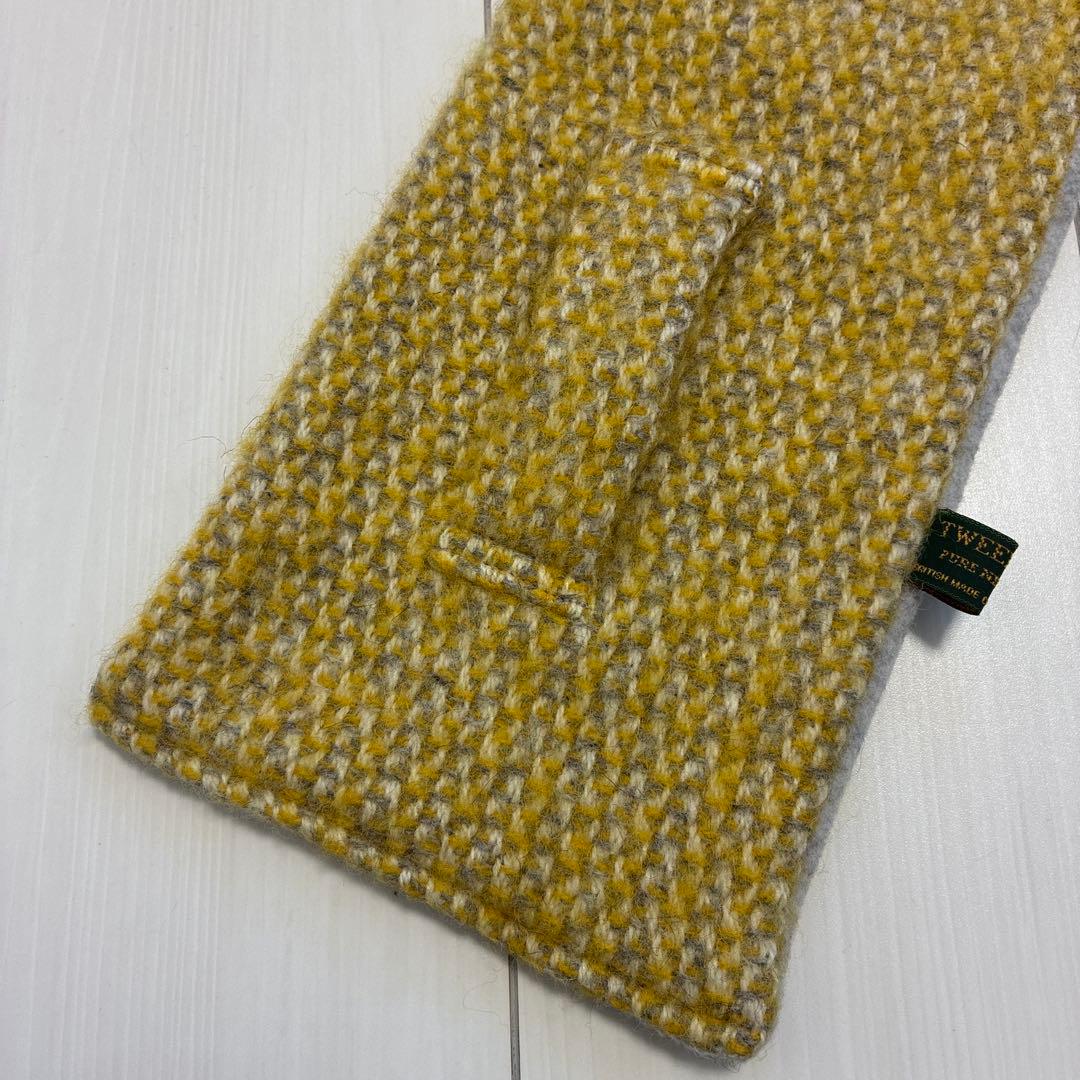 ブランド古着！イギリス製 TWEEDMILL イエロー×グレー ウール マフラー