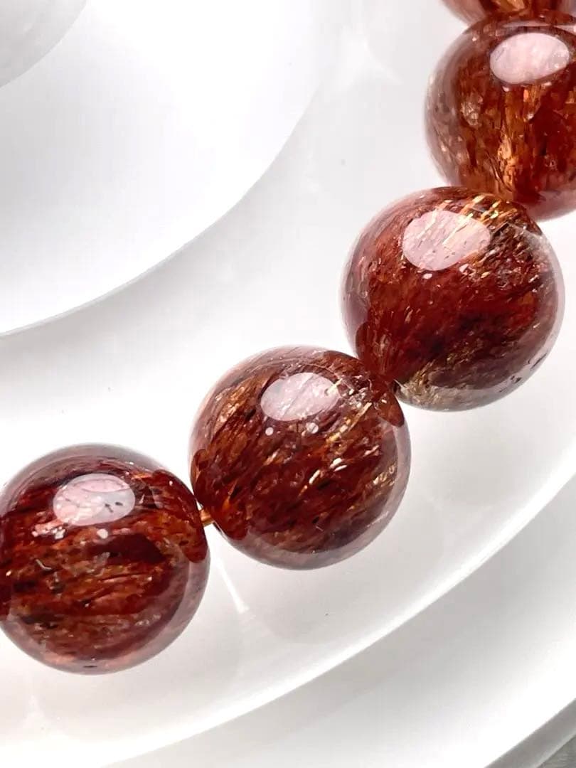 【現品限り】黒金スーパーセブンルチルクォーツ 天然石ブレスレット 10.5mm