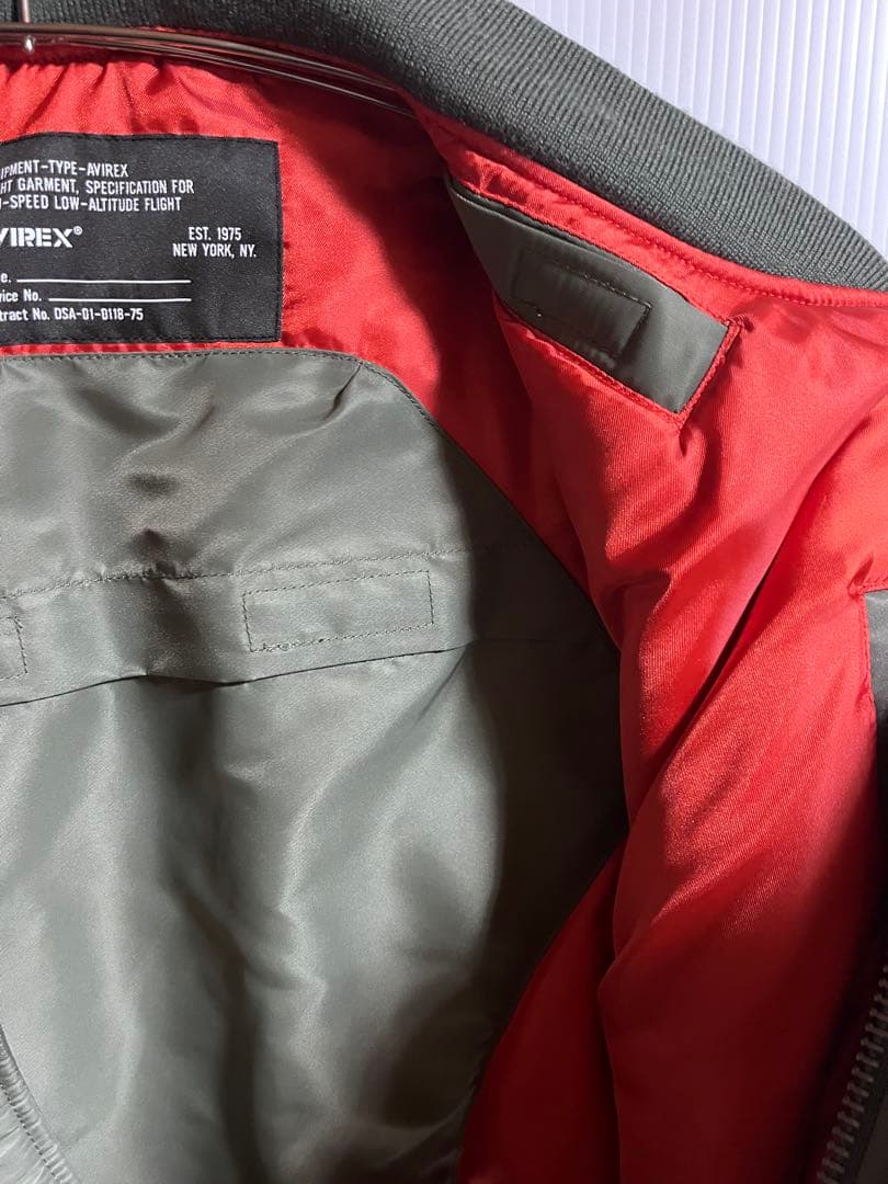 希少 極美品AVIREX MA-1 ジャケット オリーブ 近年モデル 2XL