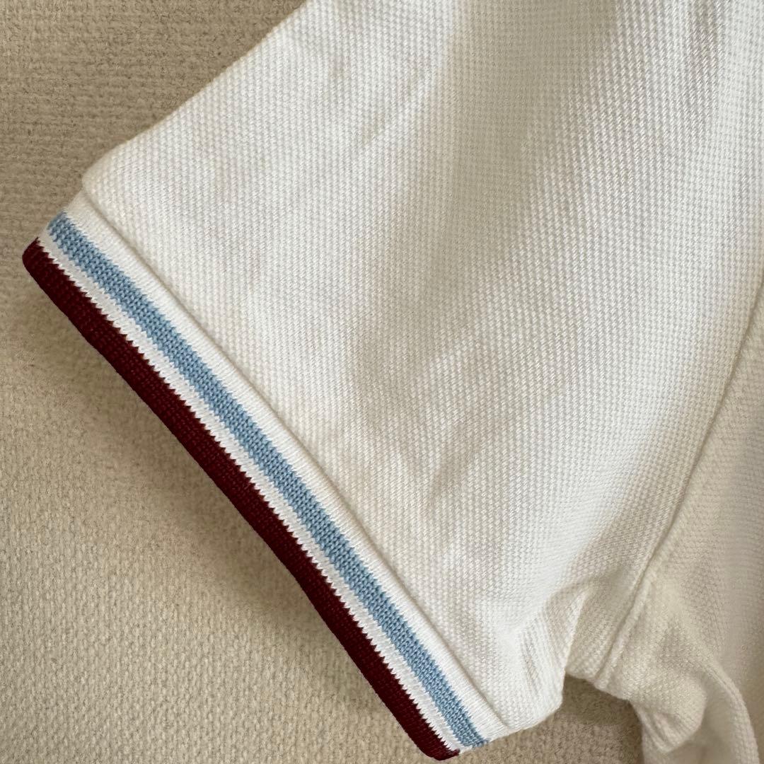 FRED PERRY/G12/ポロシャツ/水色えんじライン/UK12/USA8