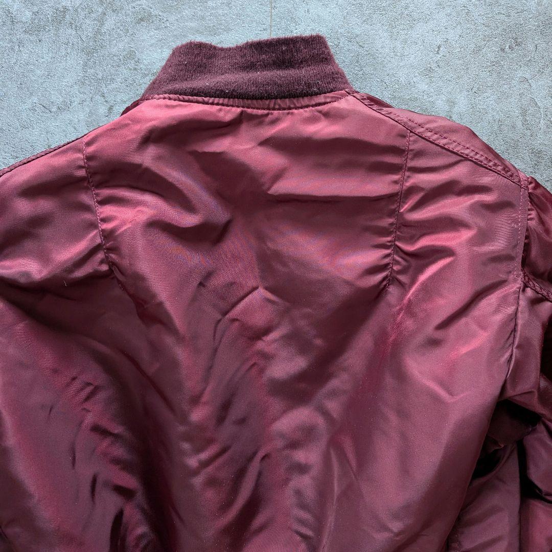 【80s】美品 三本タグ アルファ MA-1 フライトジャケット USA レッド