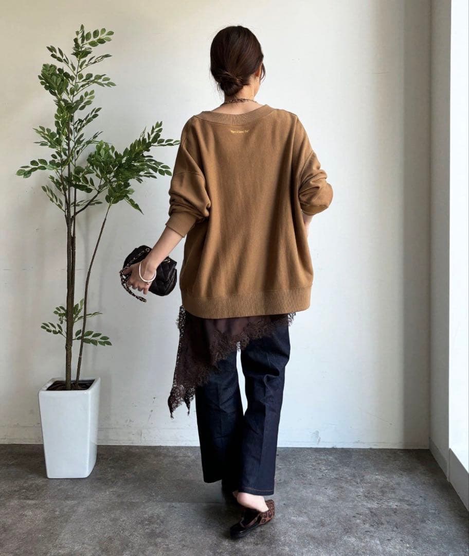 お安くしました！DOU DOU アンシンメトリーレースロングキャミ