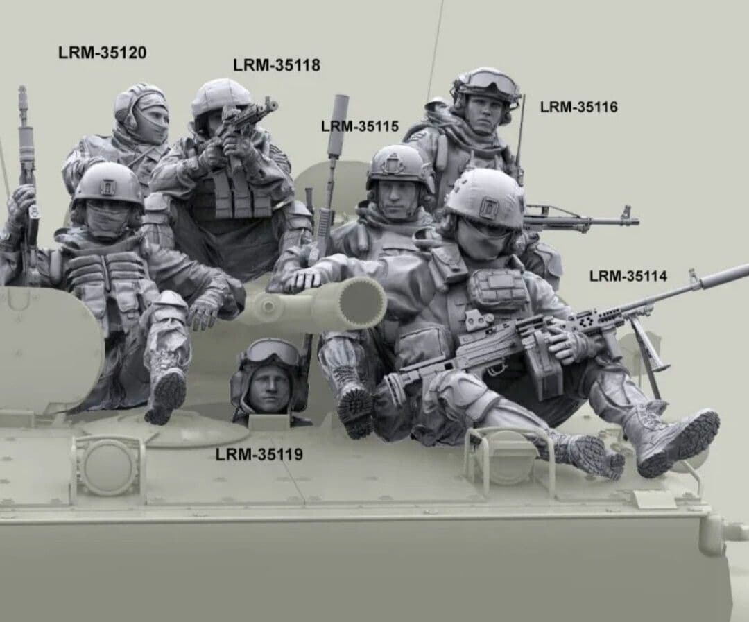 1/35 戦車 搭乗員7体セット 1/8グラビアガレージキット