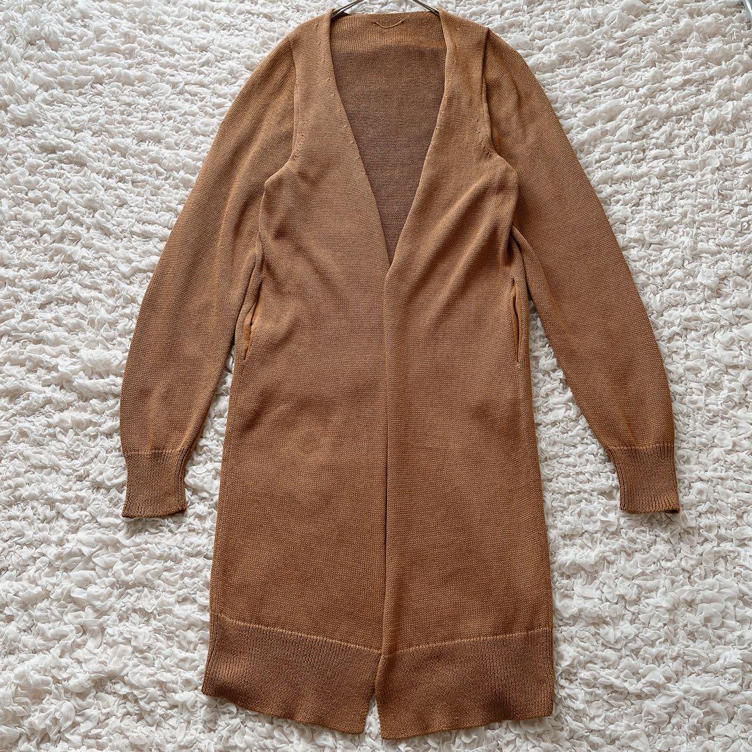 極美品 Deuxieme Classe ロングニットカーディガンコットン
