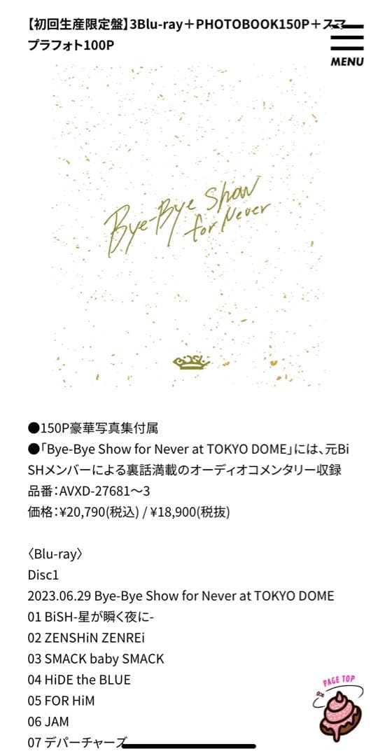 【初回生産版】Bye-Bye Show for Never
