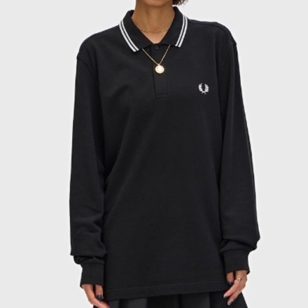FRED PERRY フレッドペリー ポロシャツ　長袖　ブラック